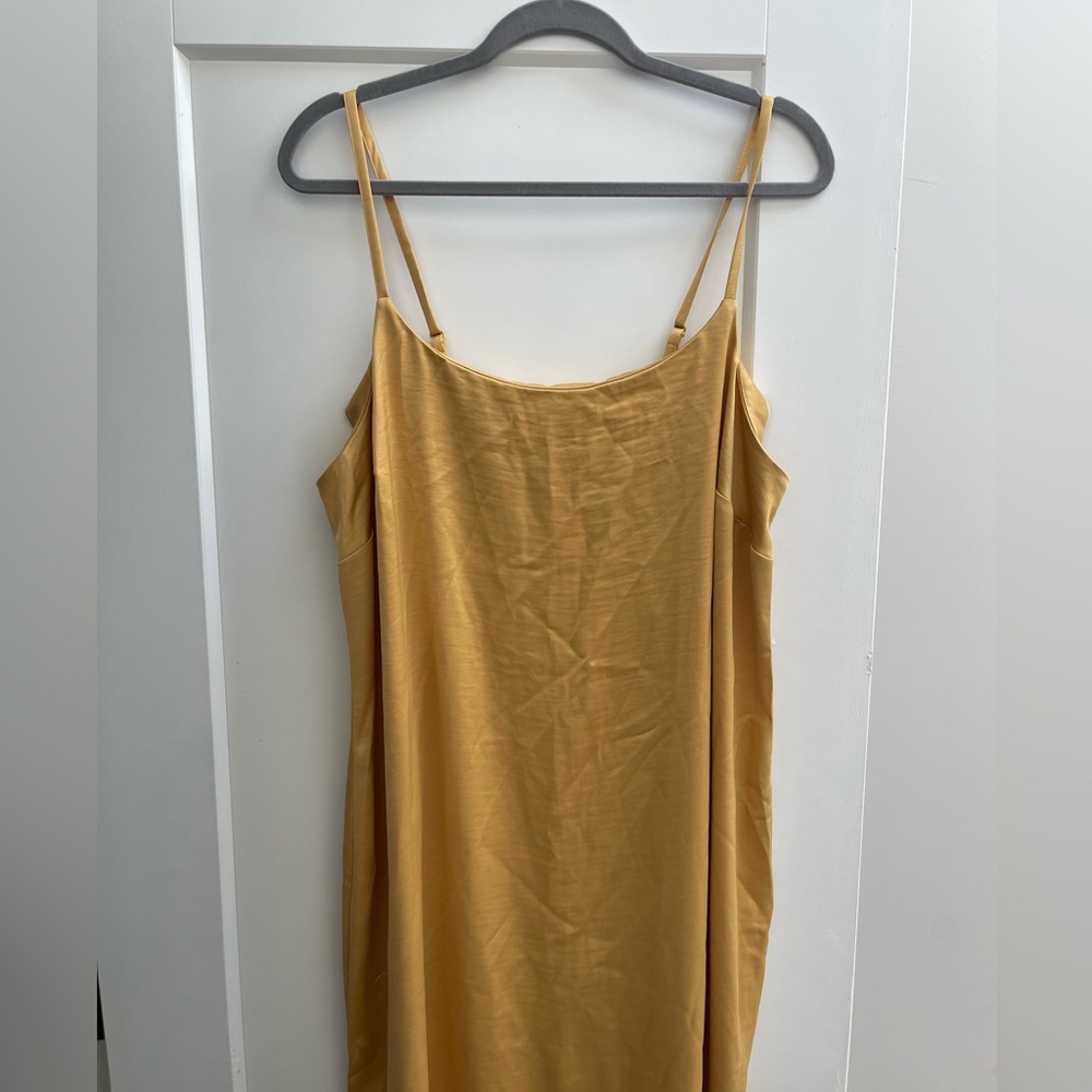 Lane Bryant Gold Satin Dress